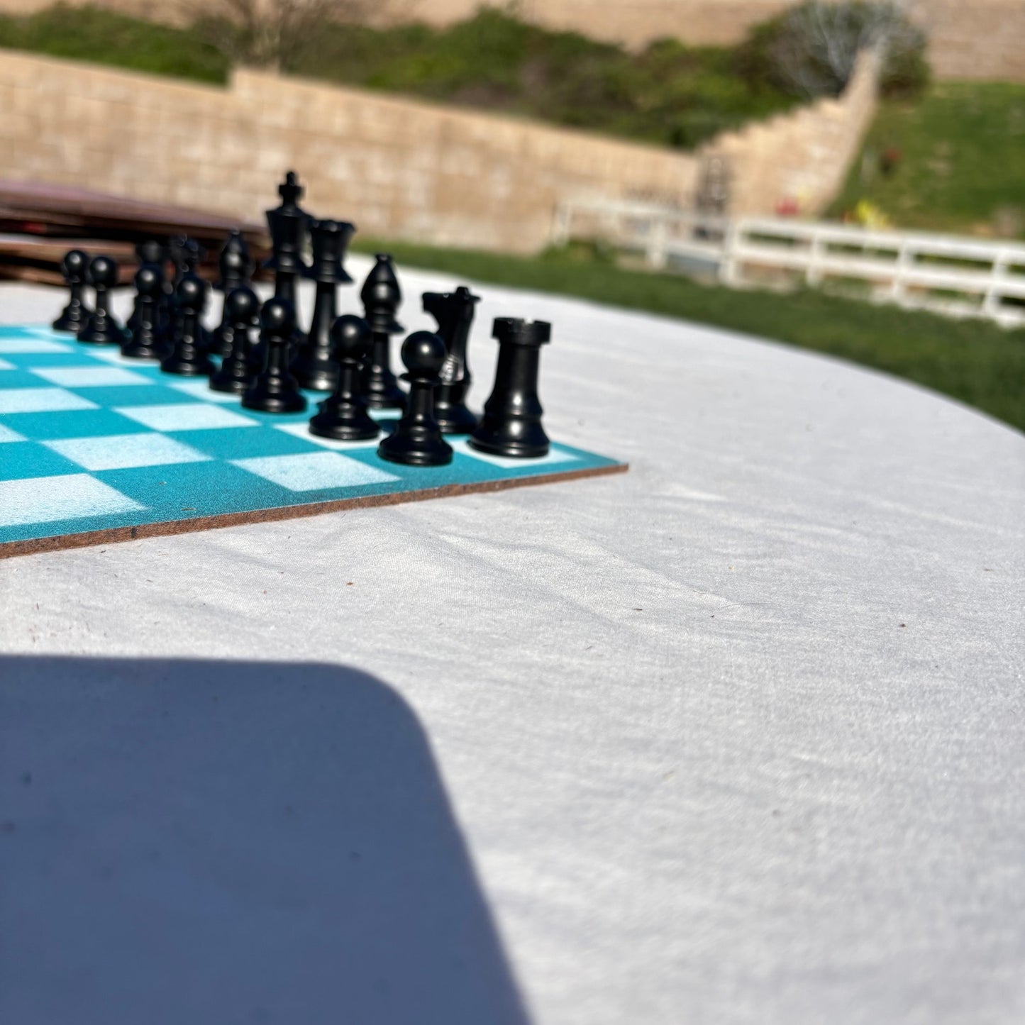Aqua Green - Painted Chess Set