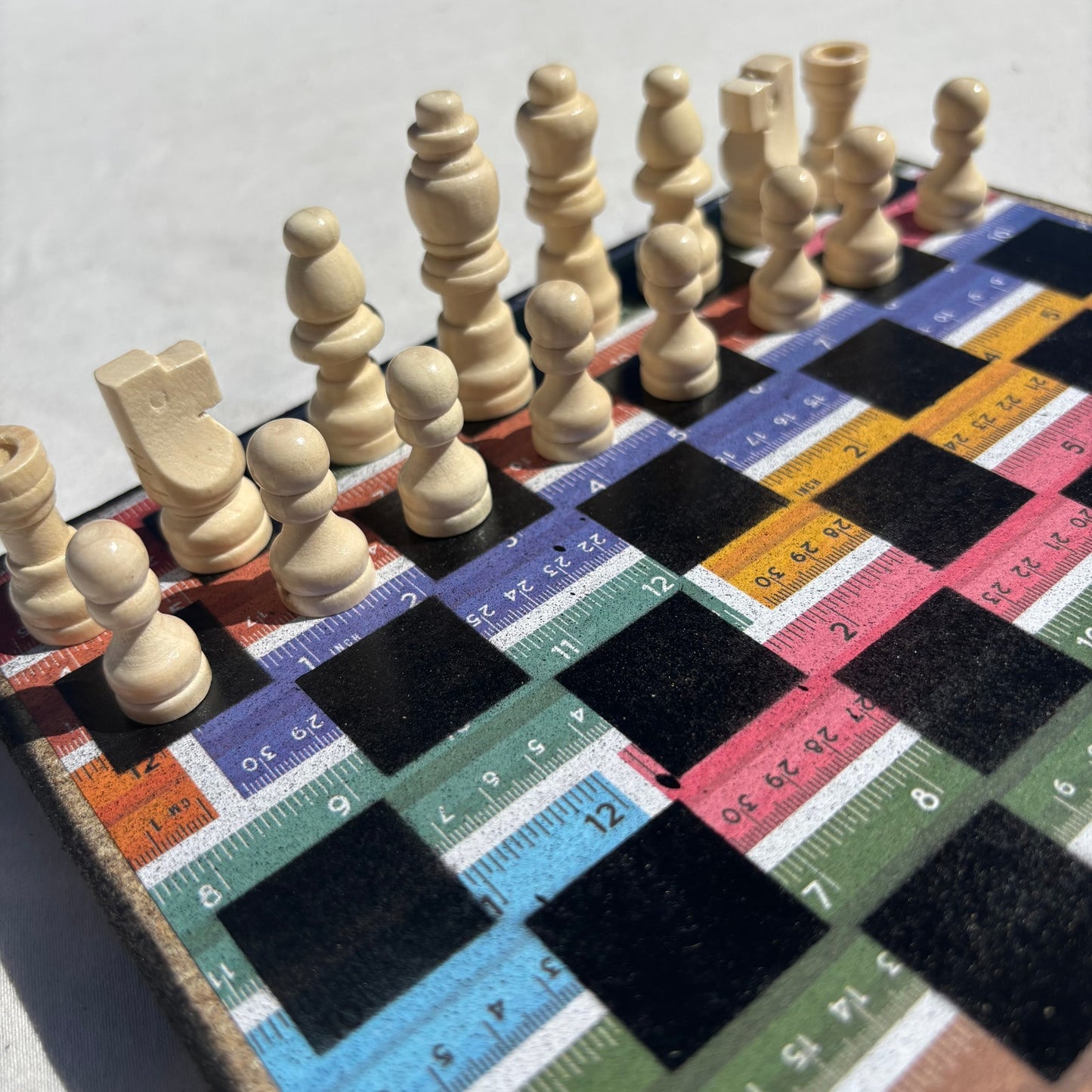 Colored Rulers - Scrapbook Chess Set