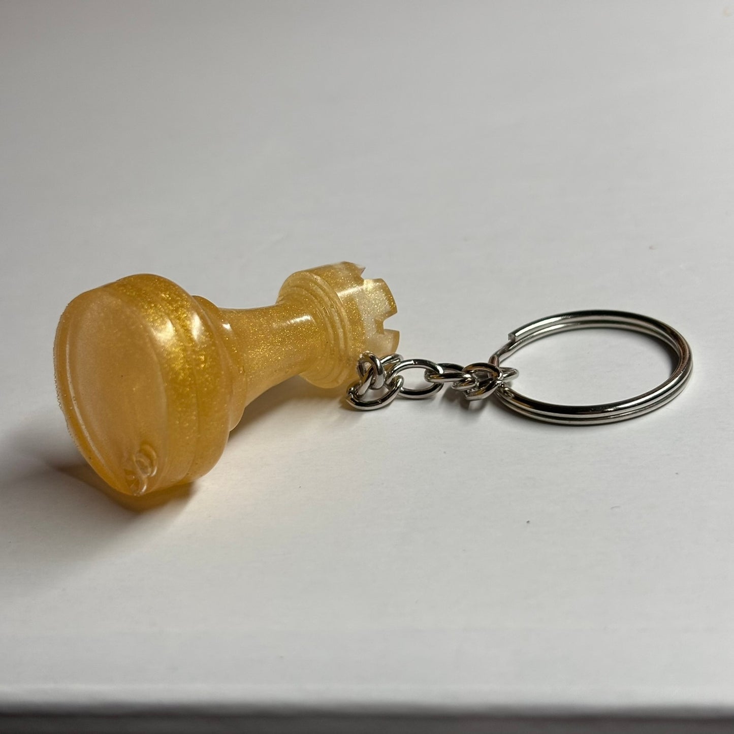 Yellow Rook - Handmade Resin Keychain