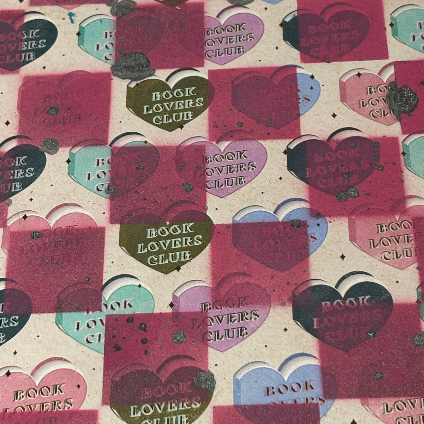 Pink Hearts - Scrapbook Chess Set