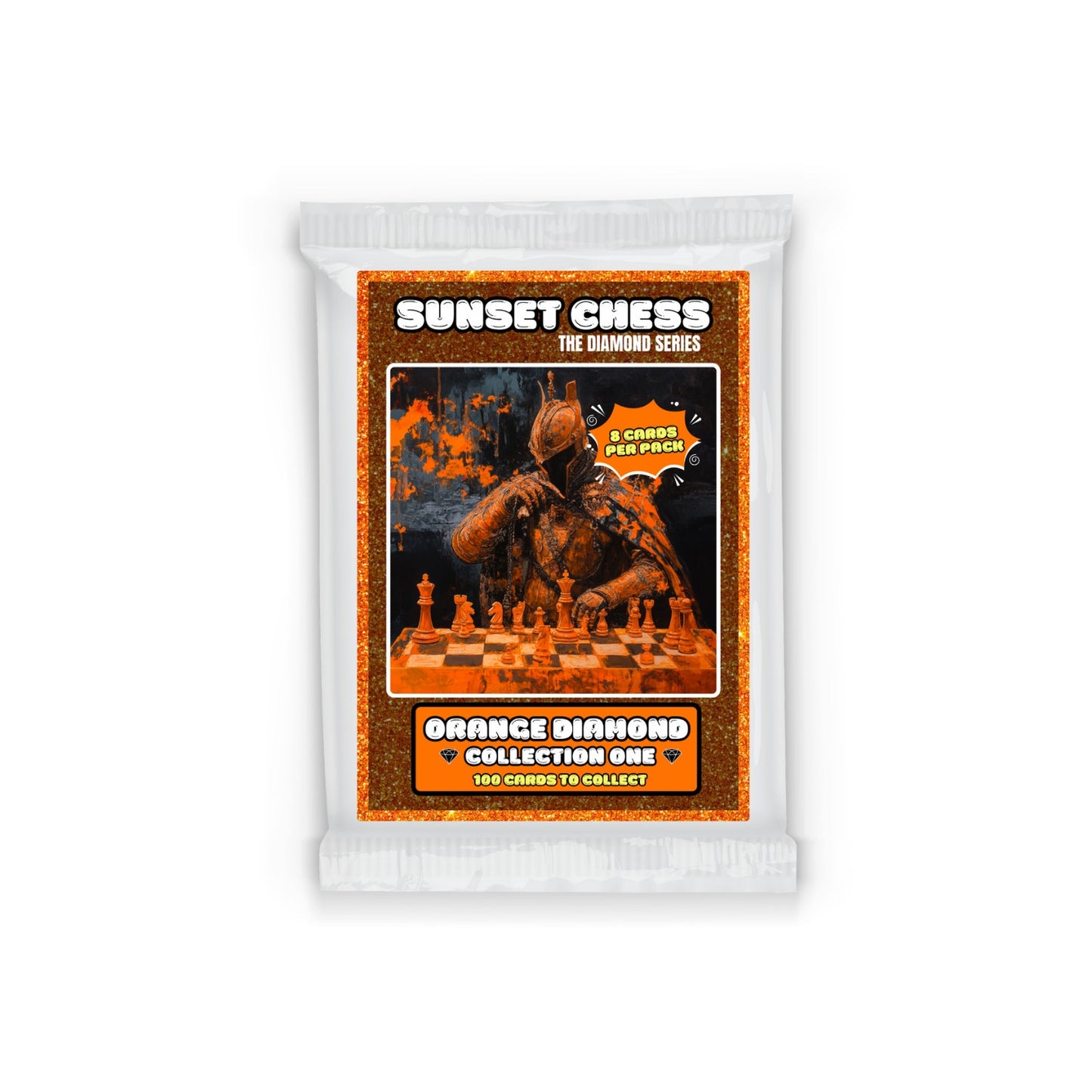 Orange Diamond Part 1 - Sunset Chess Scrapbook Card Pack