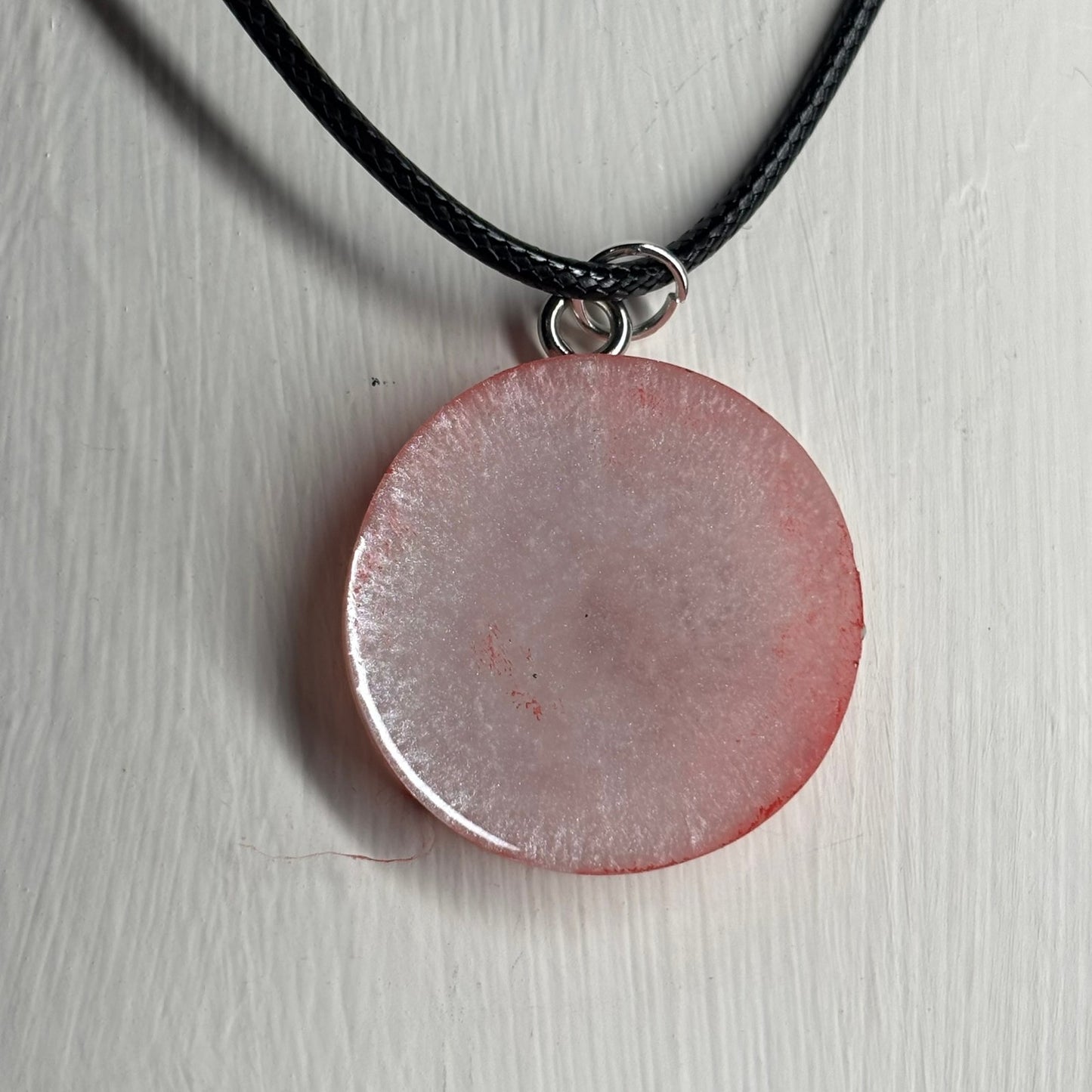 The White/Red Knight - Handmade Resin Chess Necklace