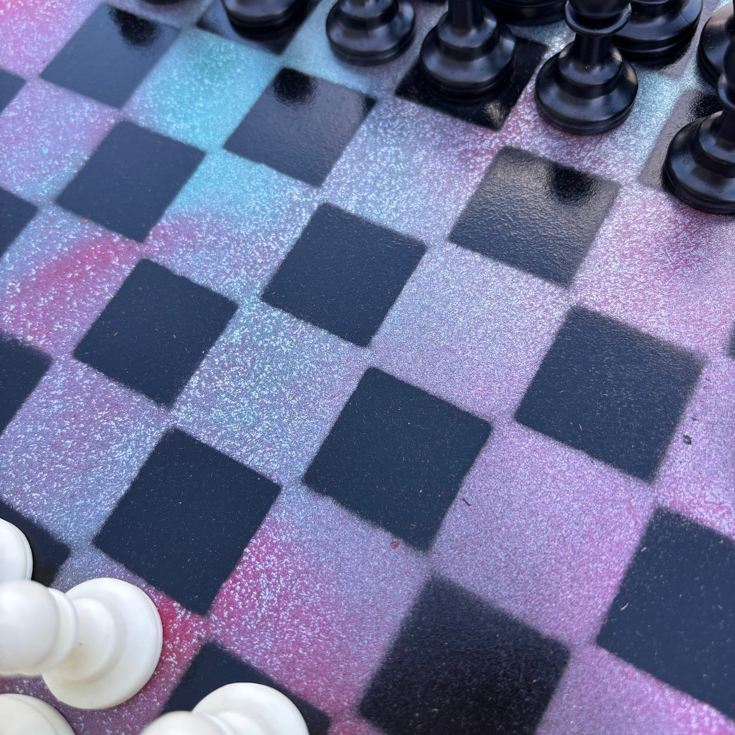 Metallic Space - Painted Chess Set
