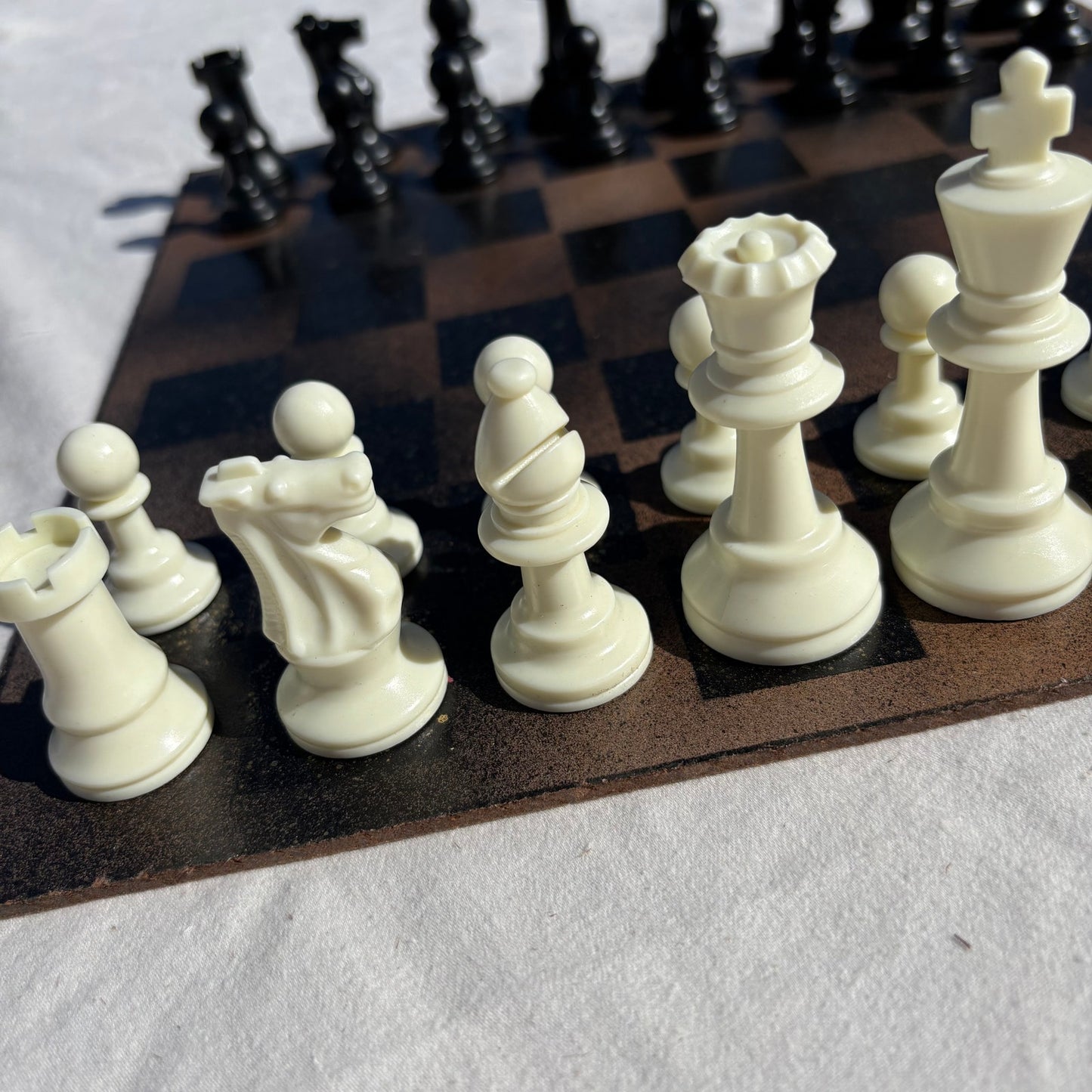 Vintage Brown - Painted Chess Set