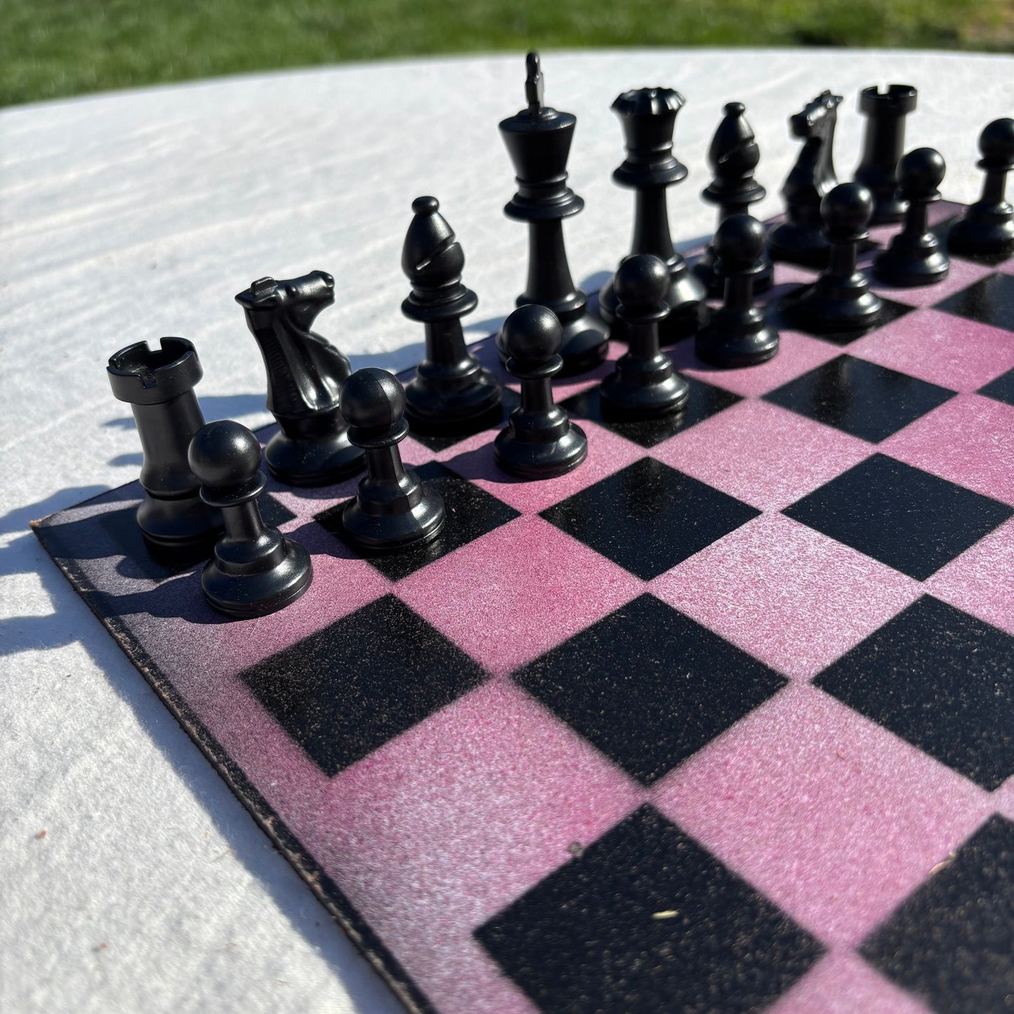 Pink Mist - Painted Chess Set