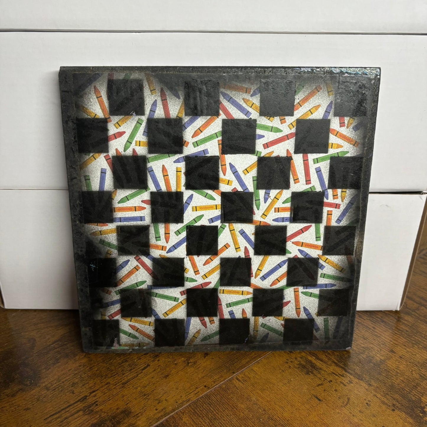 Purple Blue Chrome - Painted Double Sided Chess Board