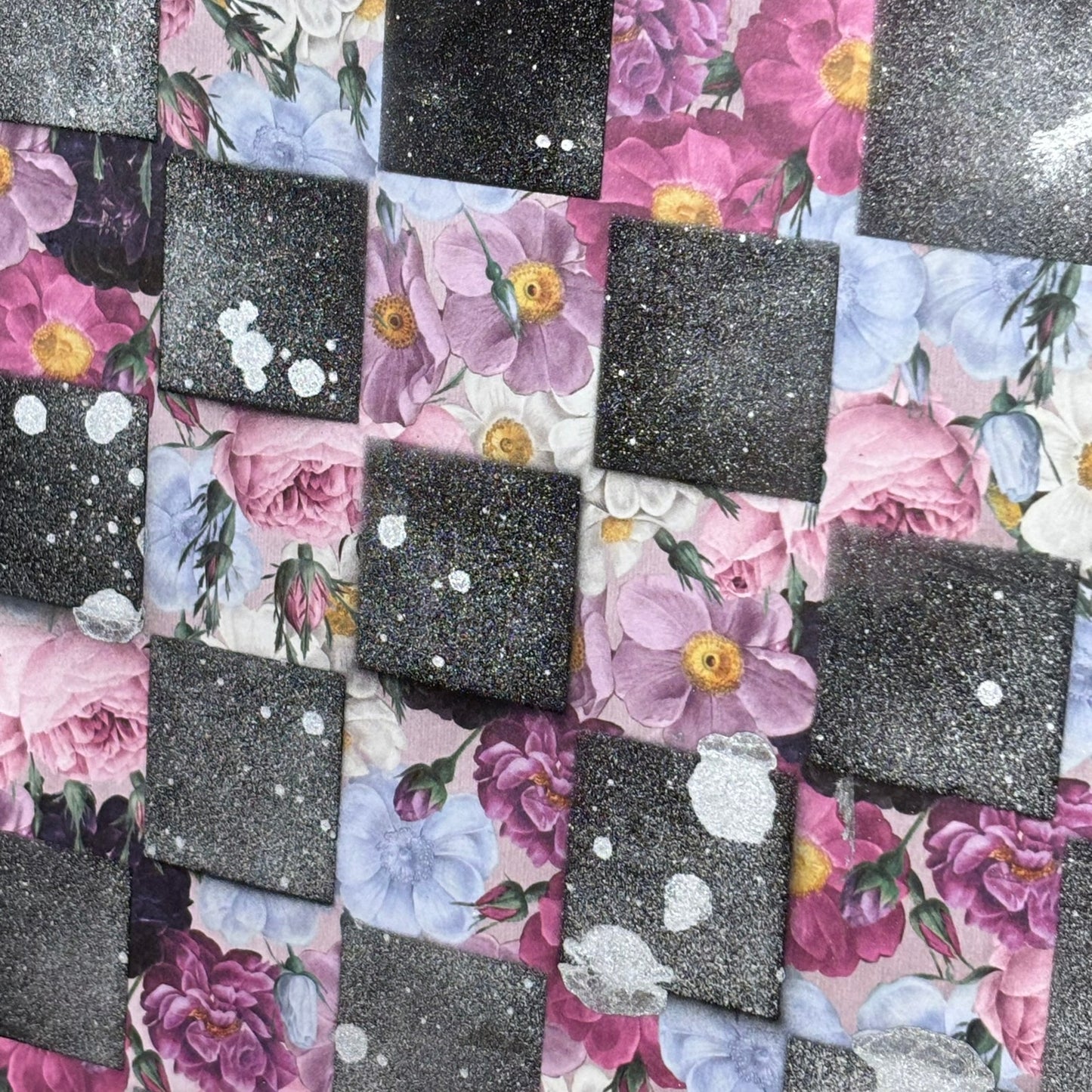 Purple Flower Chrome Sprinkles - Scrapbook Chess Board