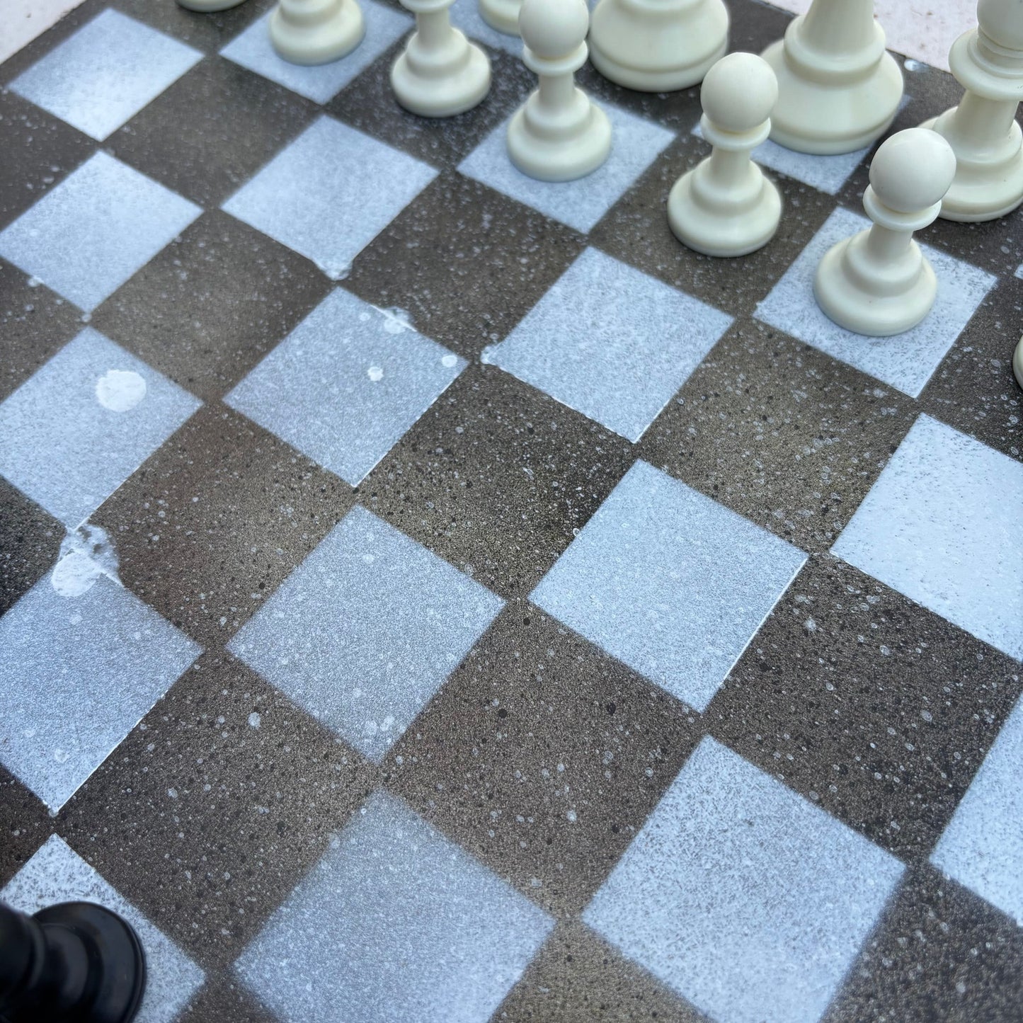 Blackboard Blue - Painted Chess Set