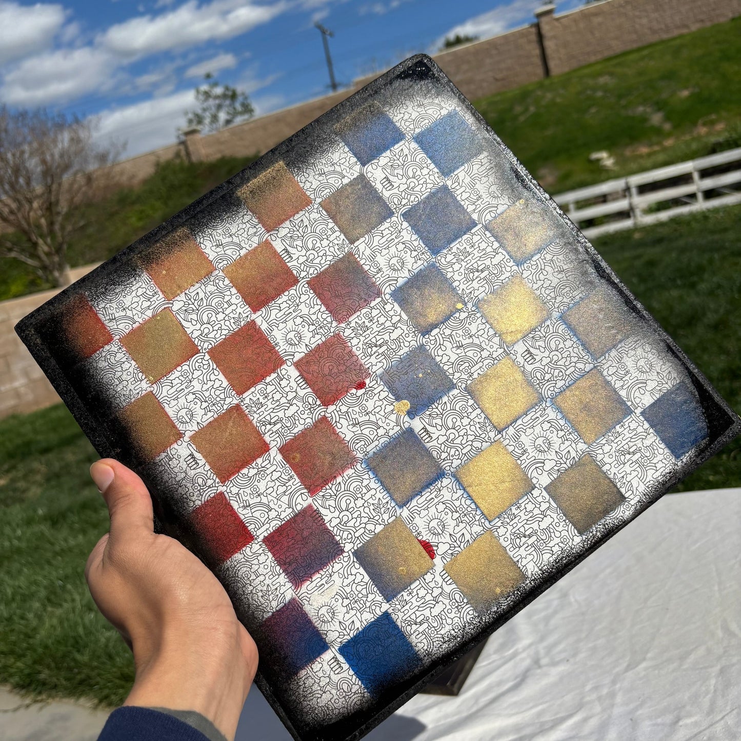 Cartoon Golden Hue - Scrapbook Chess Set