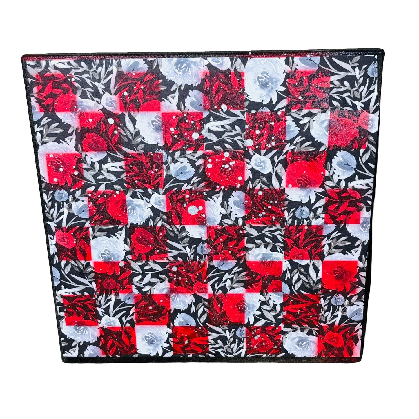 Bloodstained Flowers Design - Scrapbook Chess Board