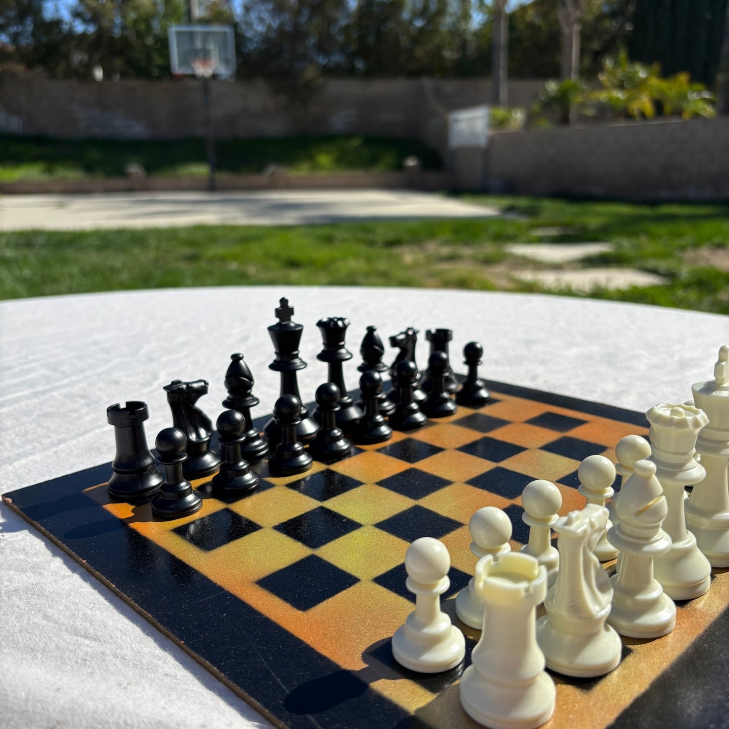 Supreme Orange - Painted Chess Set