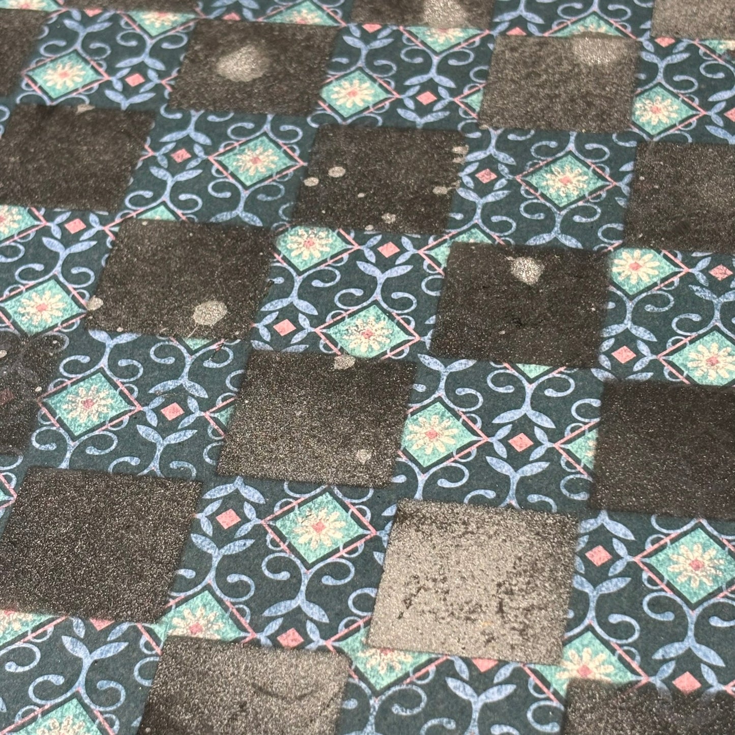 Vintage Aqua Pattern - Scrapbook Chess Set