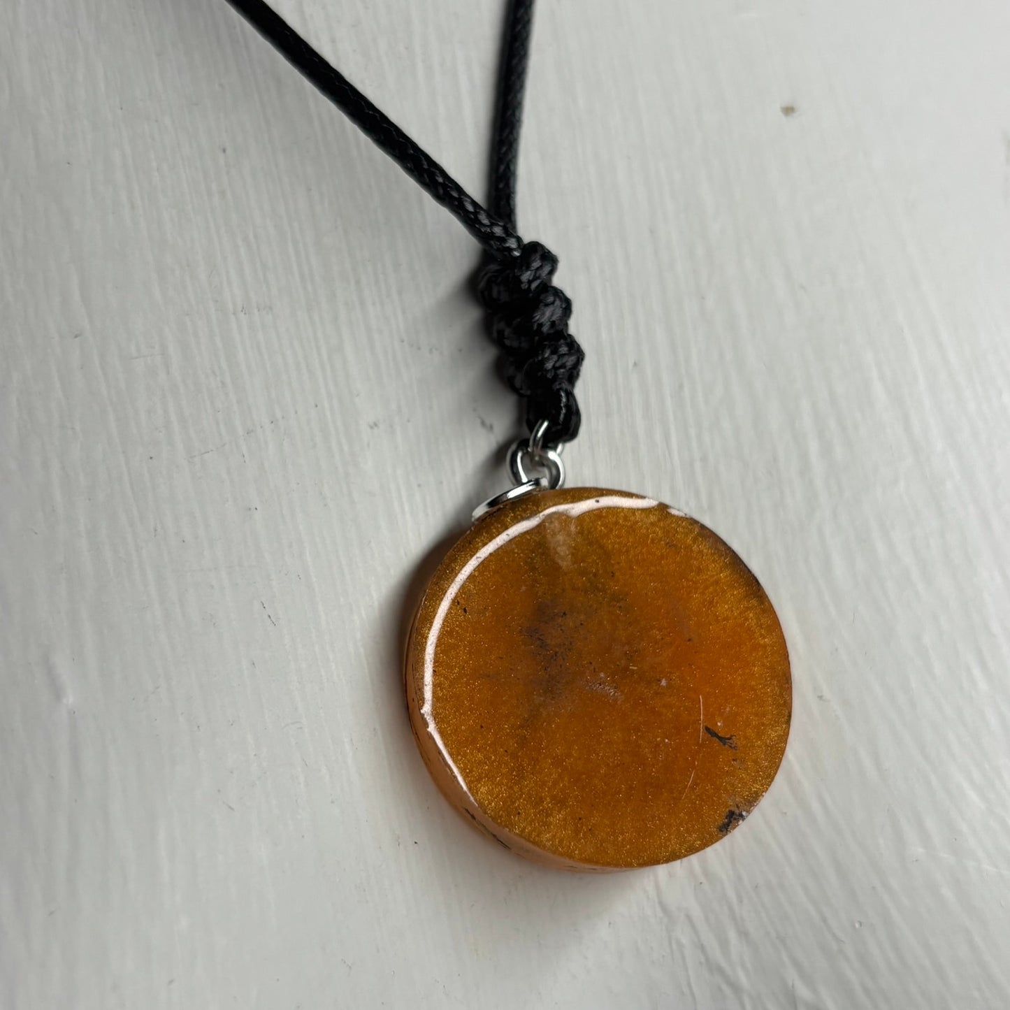 Orange Pawn - Handmade Resin Chess Necklace