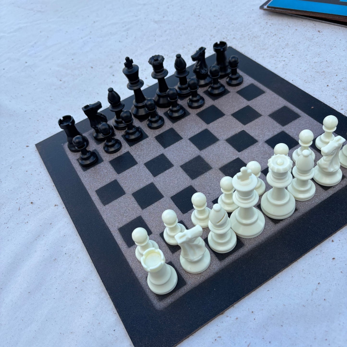 Simple Brown - Painted Chess Set