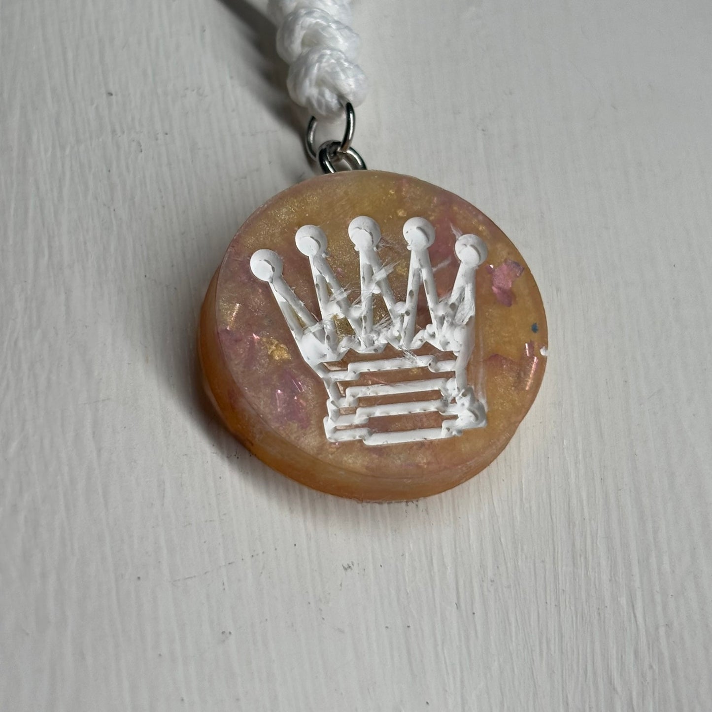 Banana Yellow Queen - Handmade Resin Chess Necklace