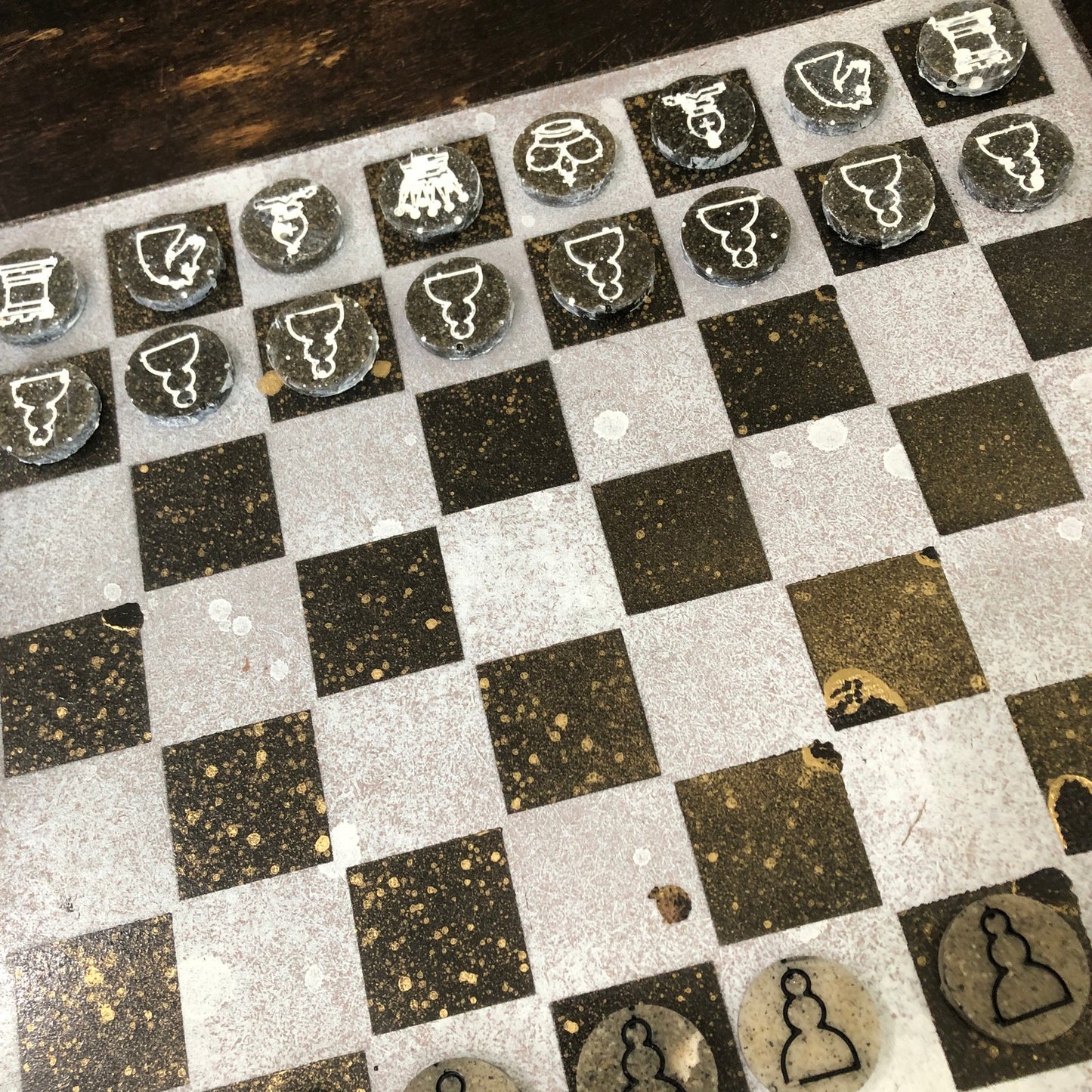 Rock Gray - Painted Chess Set
