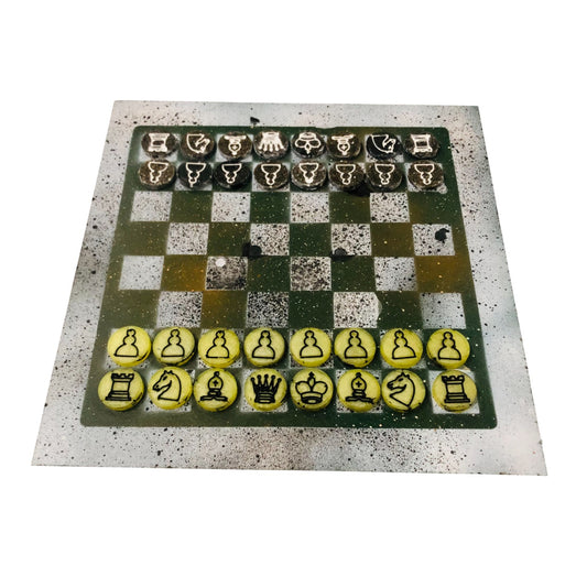 Toxic Green - Painted Chess Set