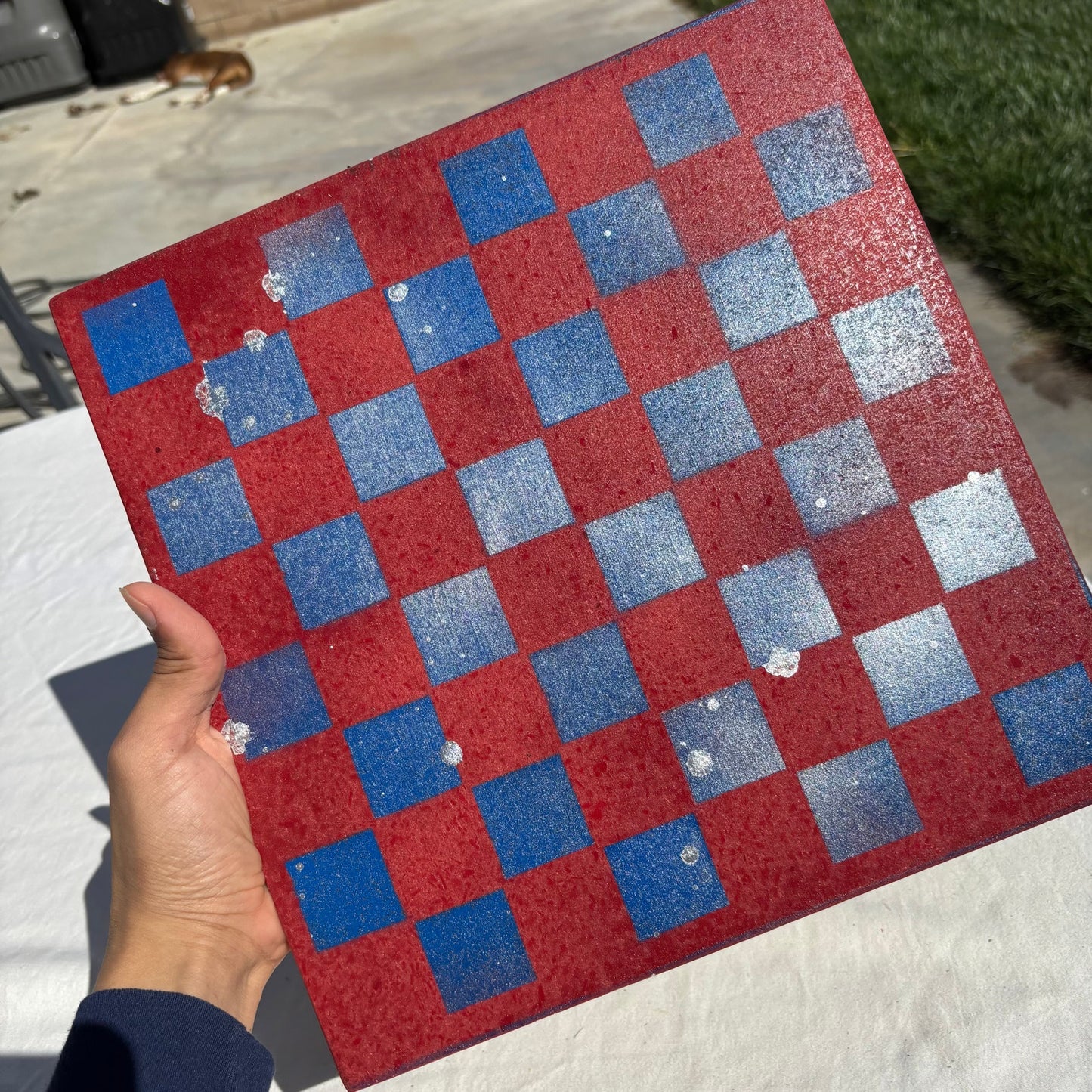 Blue & Red - Chinese Edition Chess Set