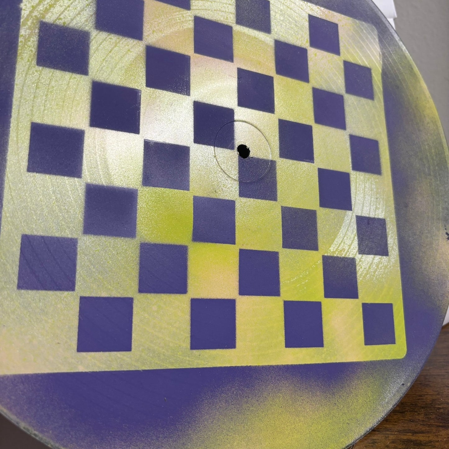Purple Green Mist - Vinyl Chess Board