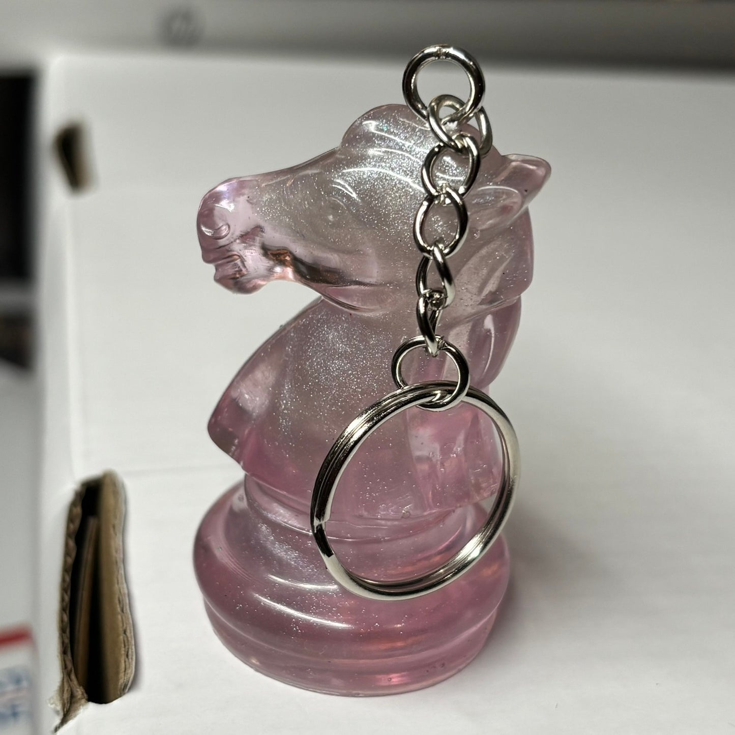 Beautiful Pink - Handmade Resin Keychain - Large Edition
