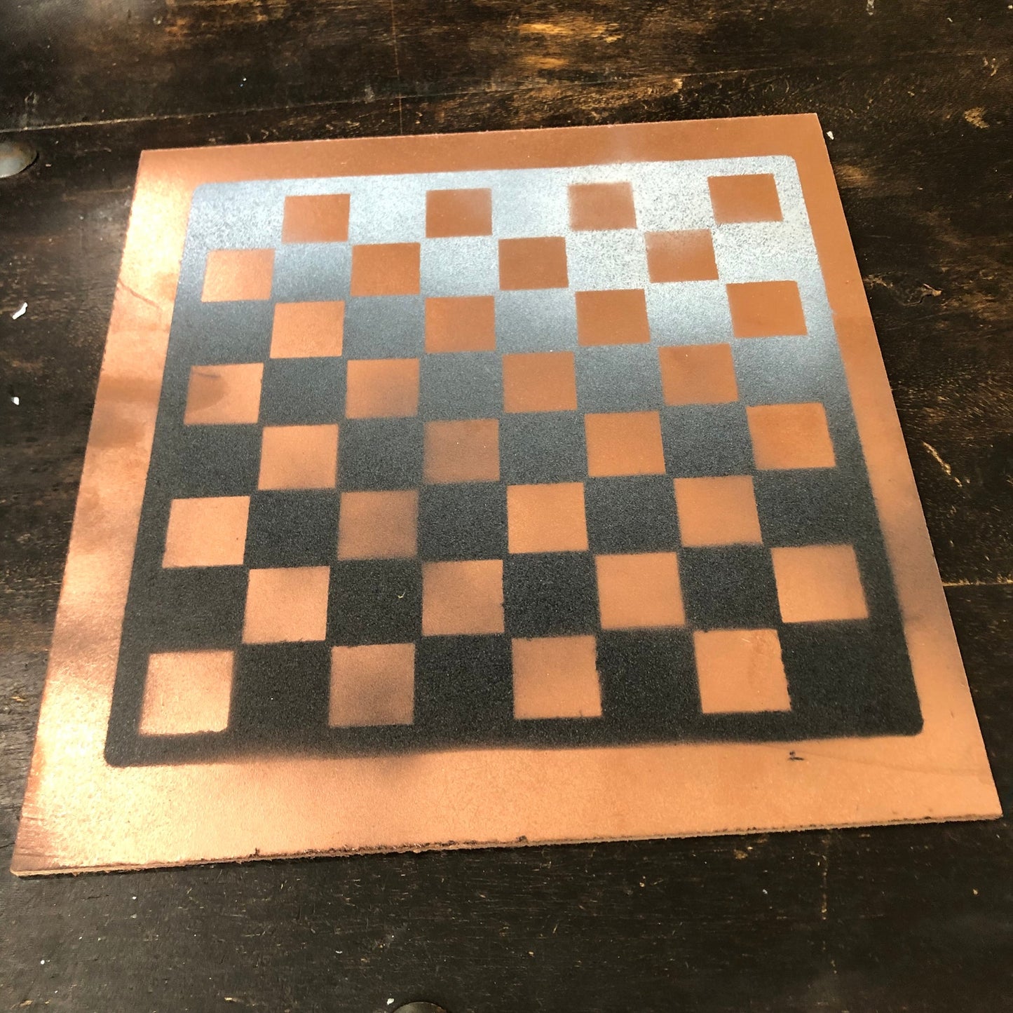 Bronze Black Snow - Painted Chess Set