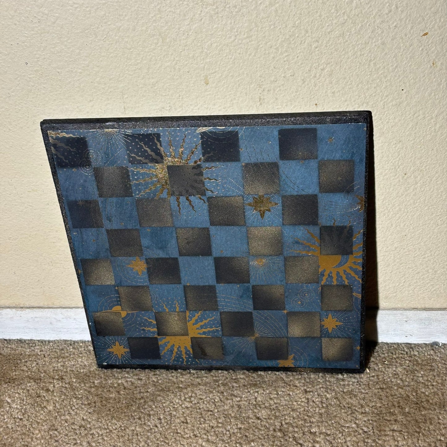 Sunset Vintage Blue - Scrapbook Chess Board