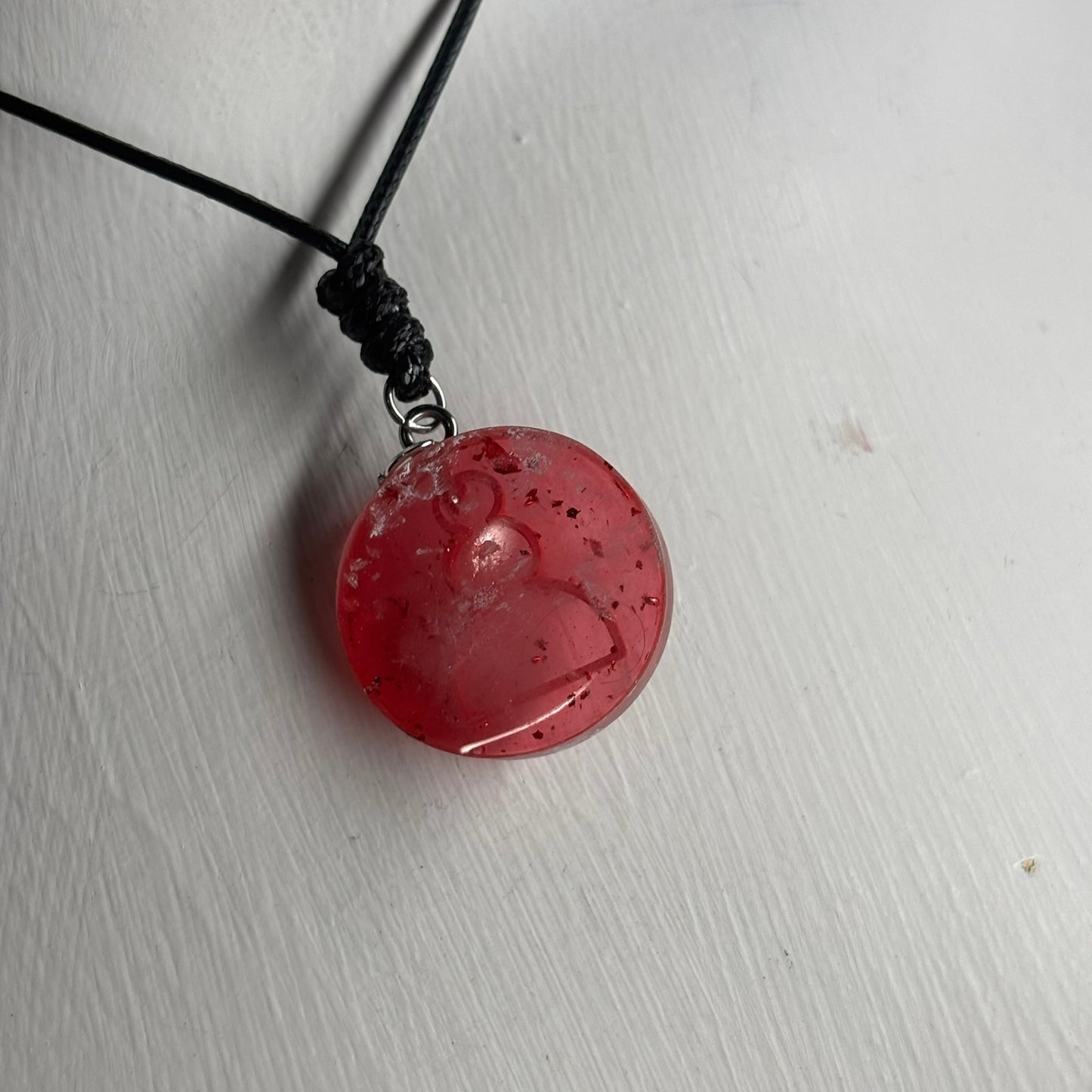 Red Pawn - Handmade Resin Chess Necklace