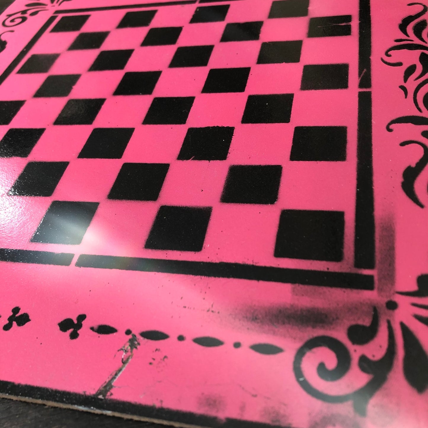 Royal Pink & Black - Painted Chess Set