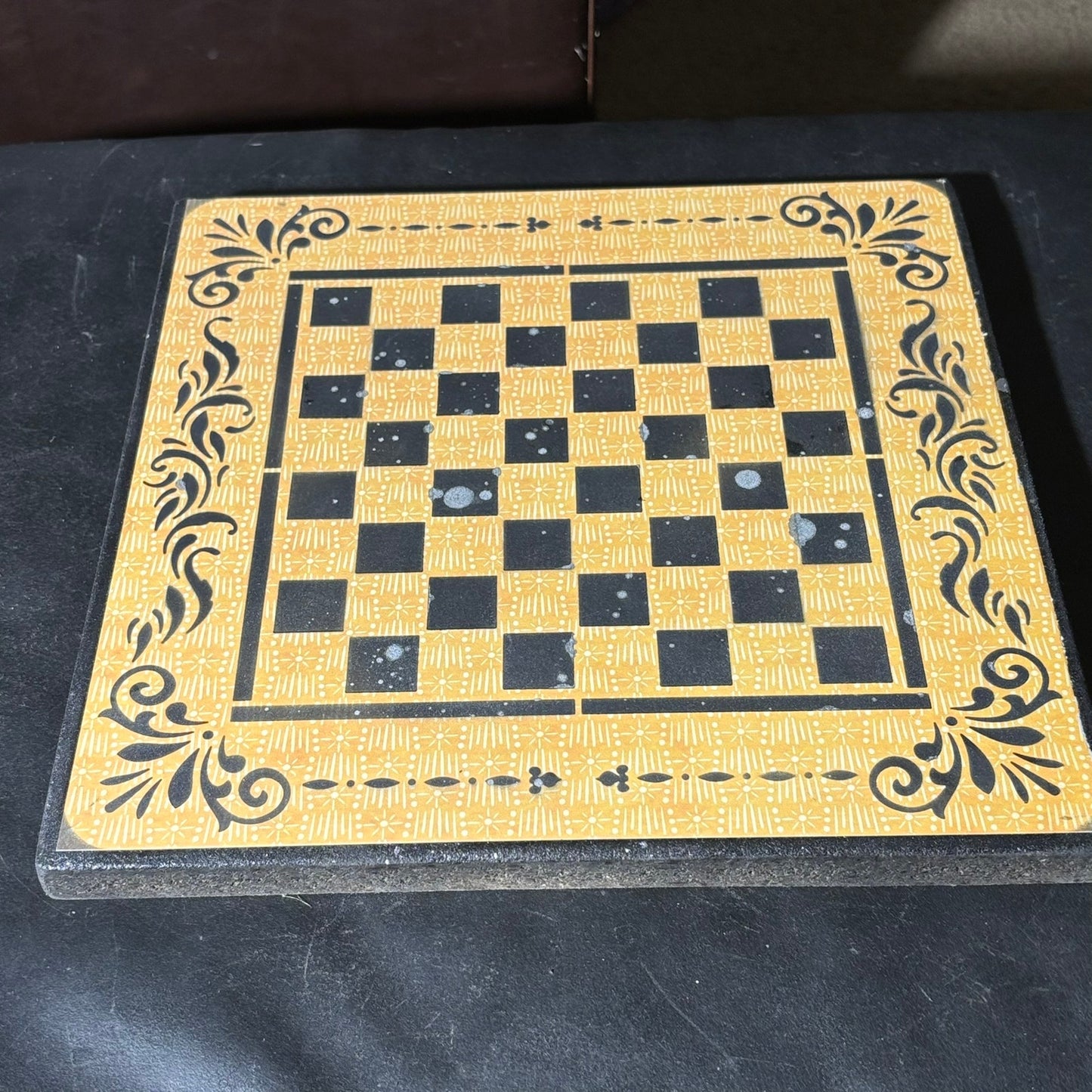 Sunset Yellow Pattern - Scrapbook Chess Set