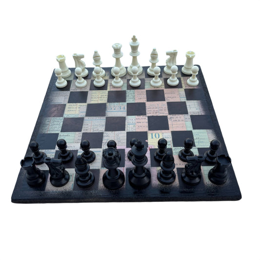 Old Writing - Scrapbook Chess Set