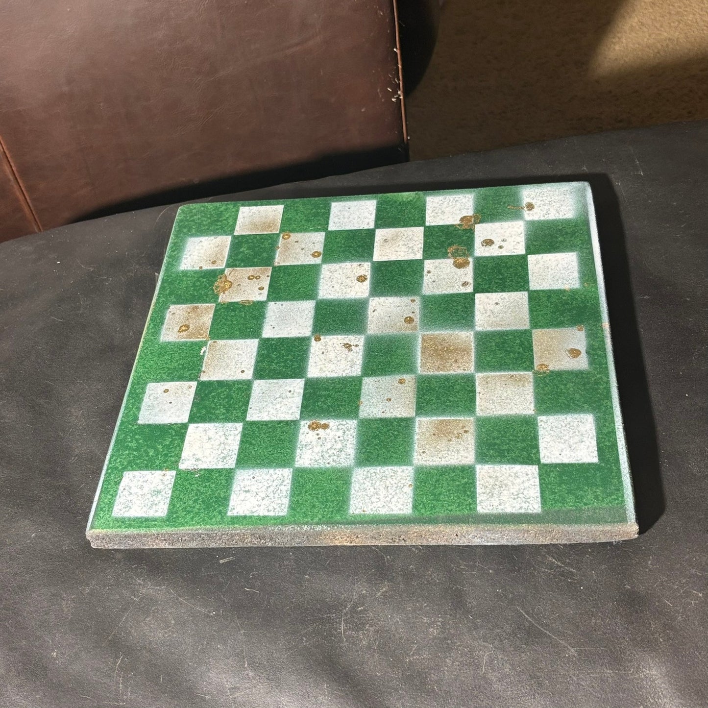 Goldish Green - Painted Chess Set