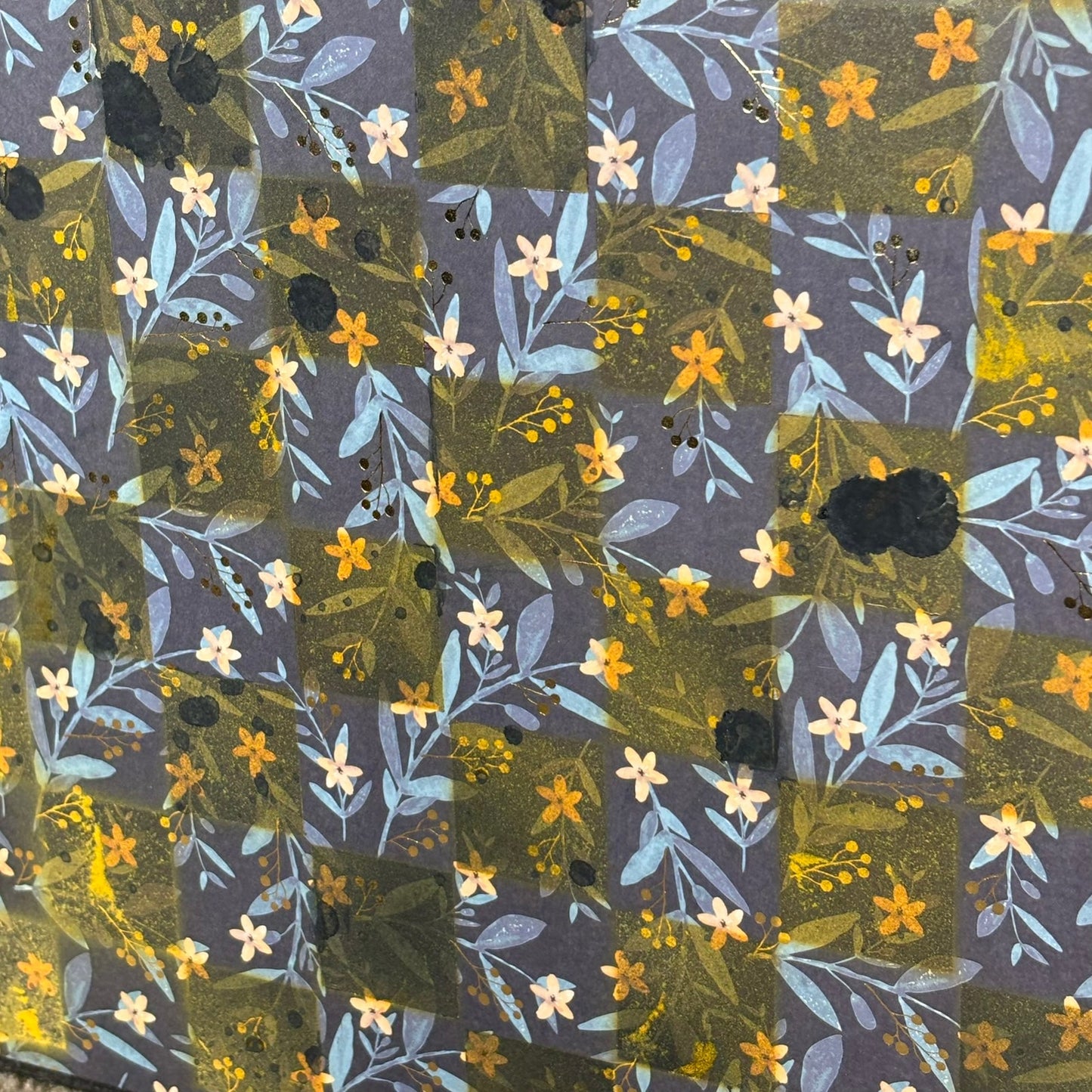 Messy Yellow - Scrapbook Chess Board