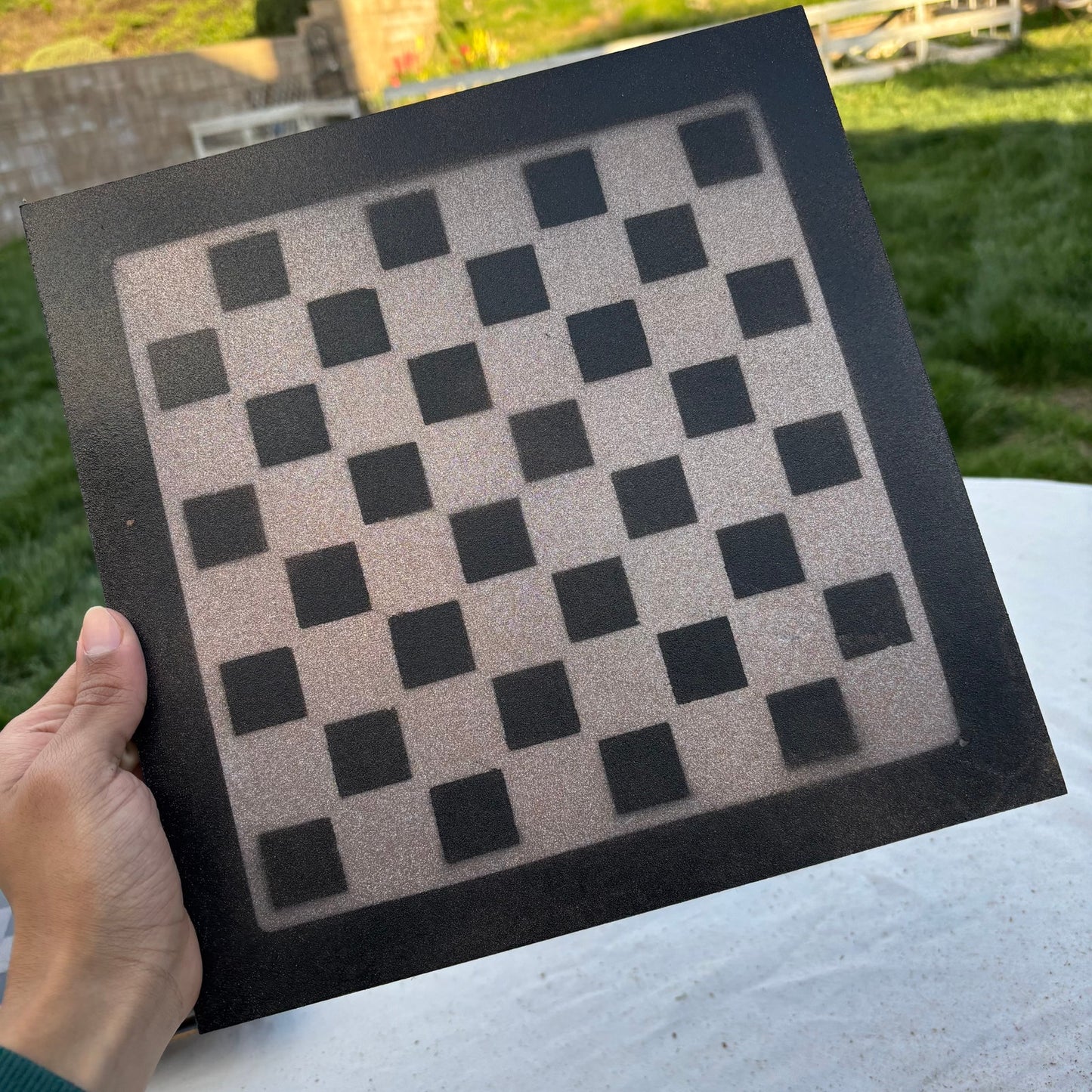Simple Brown - Painted Chess Set