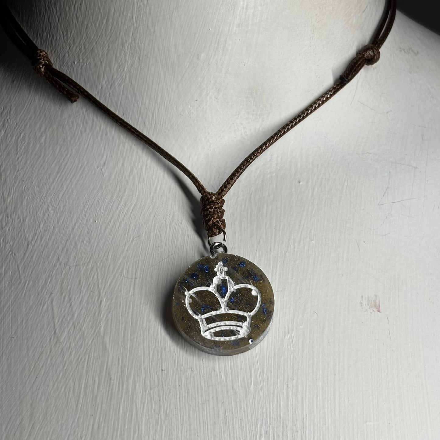 Luxury Green King - Handmade Resin Chess Necklace