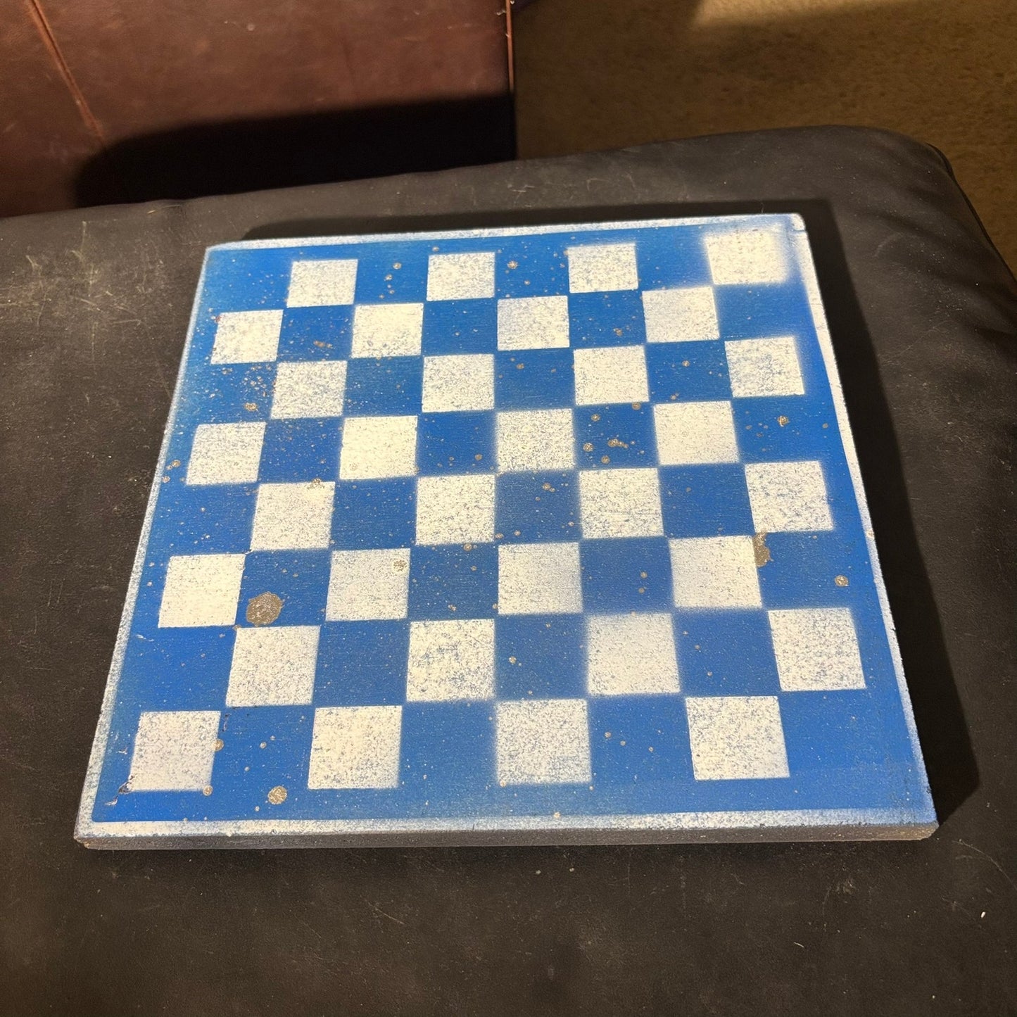 Blue & White - Painted Chess Set