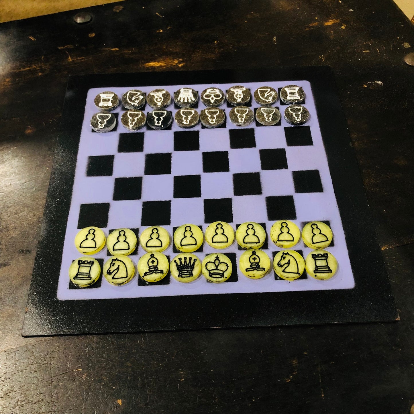 Classic Purple - Painted Chess Set