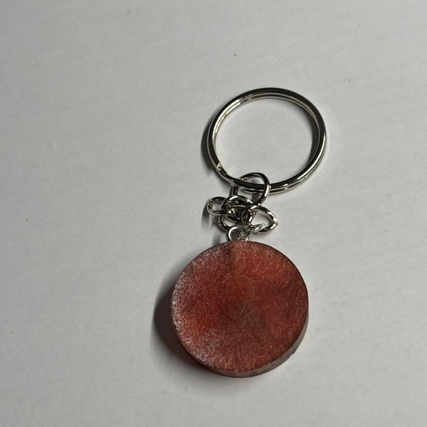 Peach Black Bishop - Handmade Resin Keychain