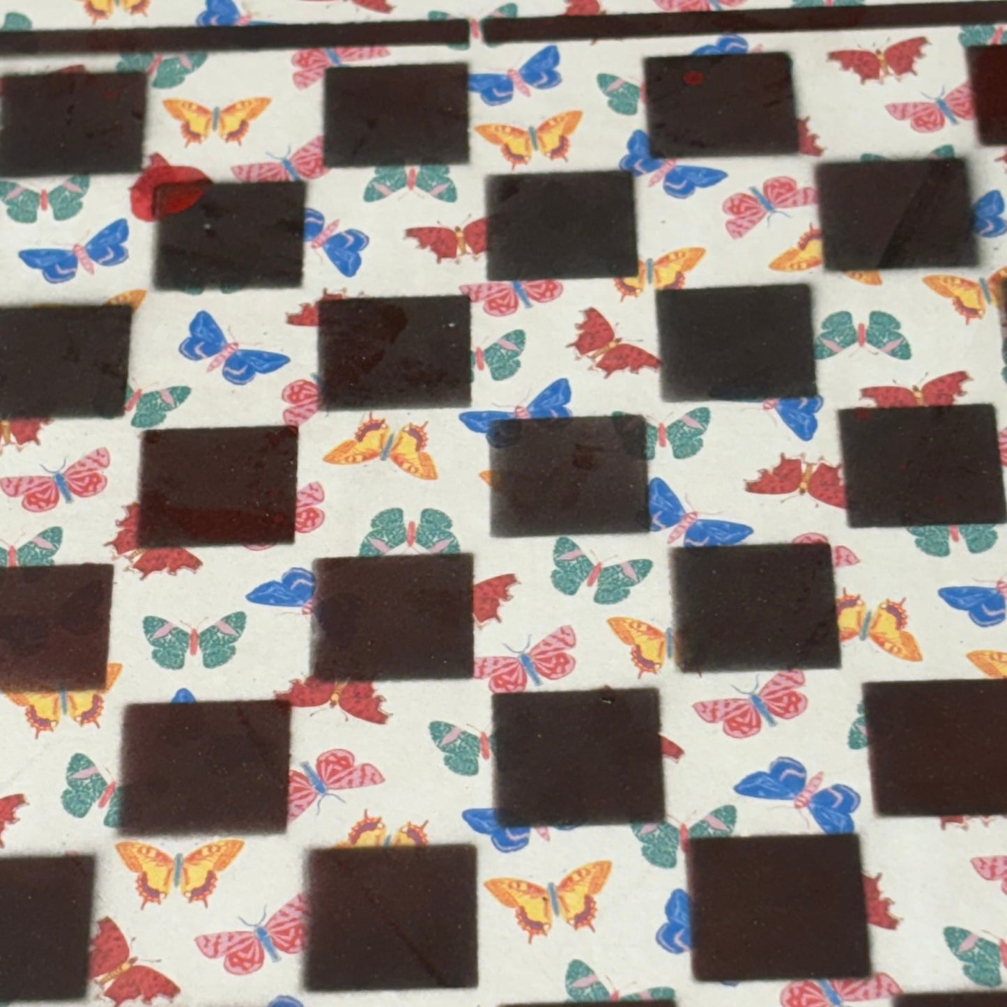 Colorful Butterflies - Scrapbook Chess Set