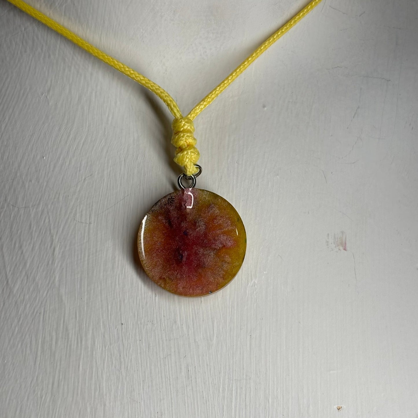 Classic Yellow Pawn - Handmade Resin Chess Necklace