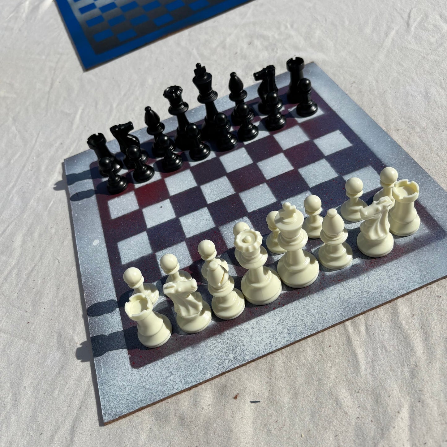 Metallic Color Swirl - Painted Chess Set