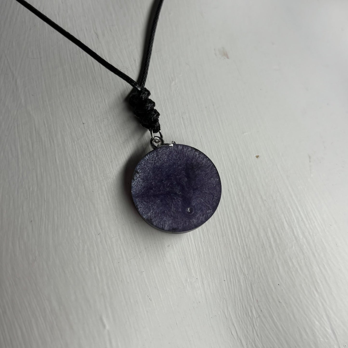 Dark Purple Rook - Handmade Resin Chess Necklace