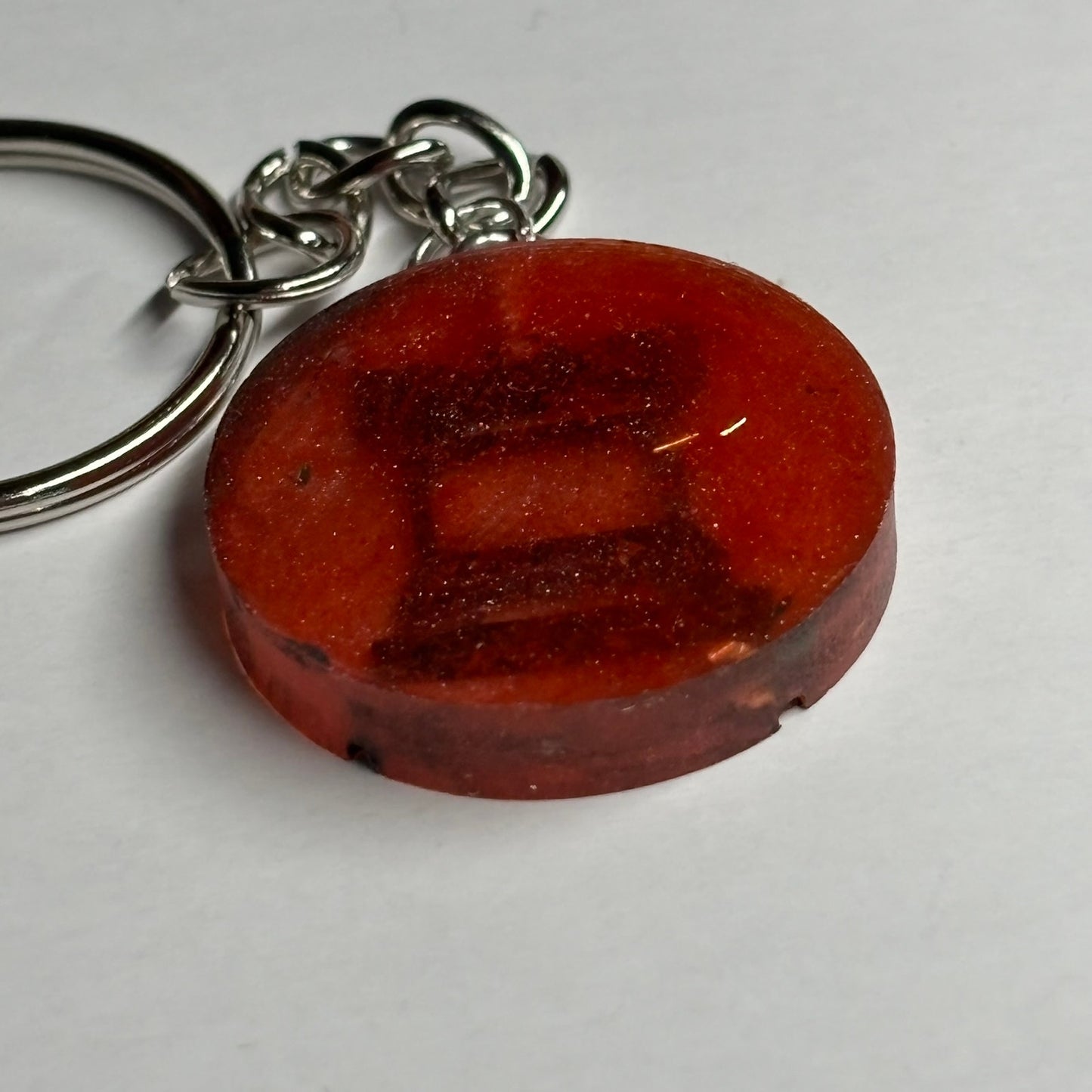 Dark Red Rook - Handmade Resin Keychain