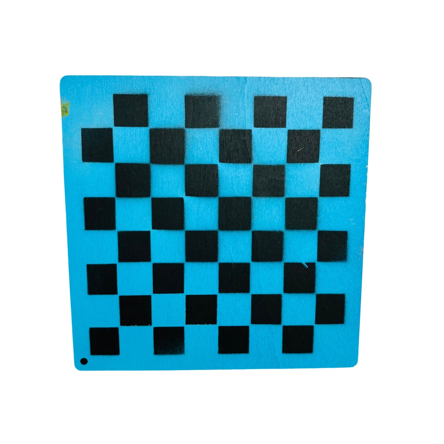 Blue & Black - Painted Thin Wooden Chess Board