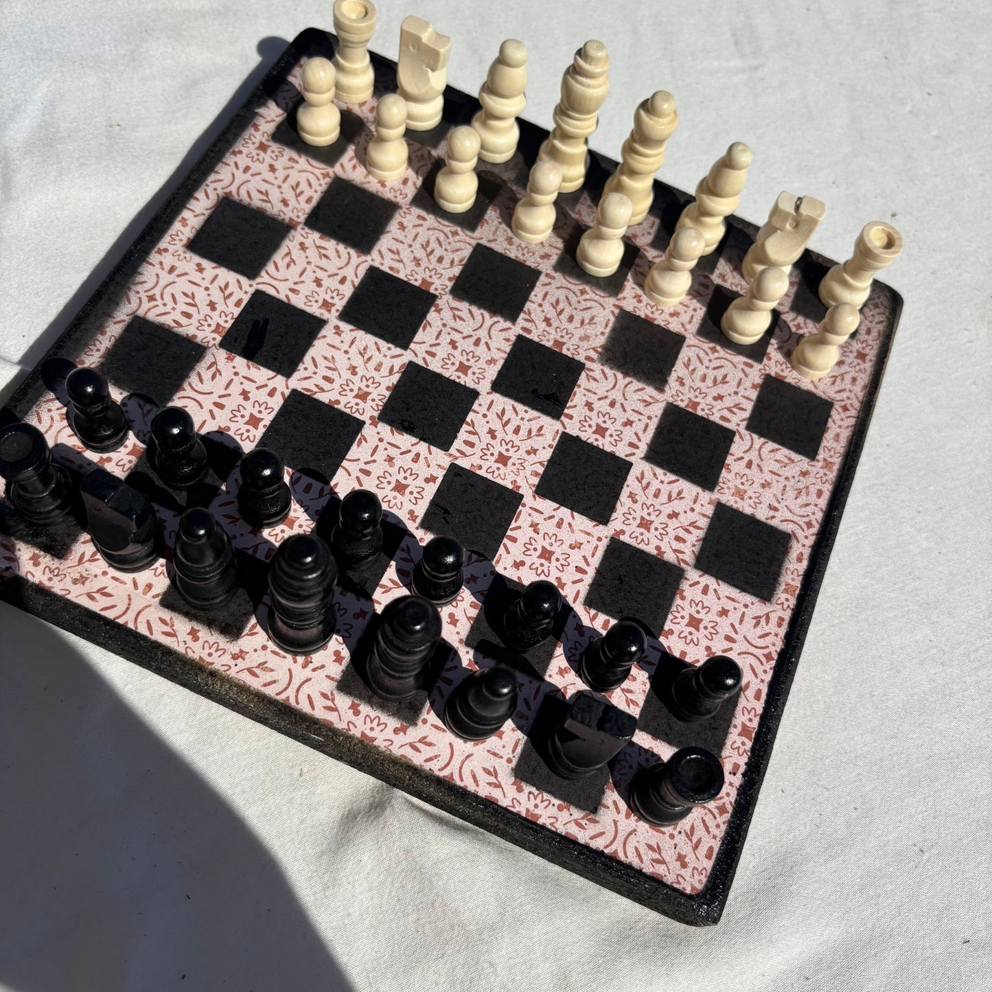 Vintage Cream - Scrapbook Chess Set