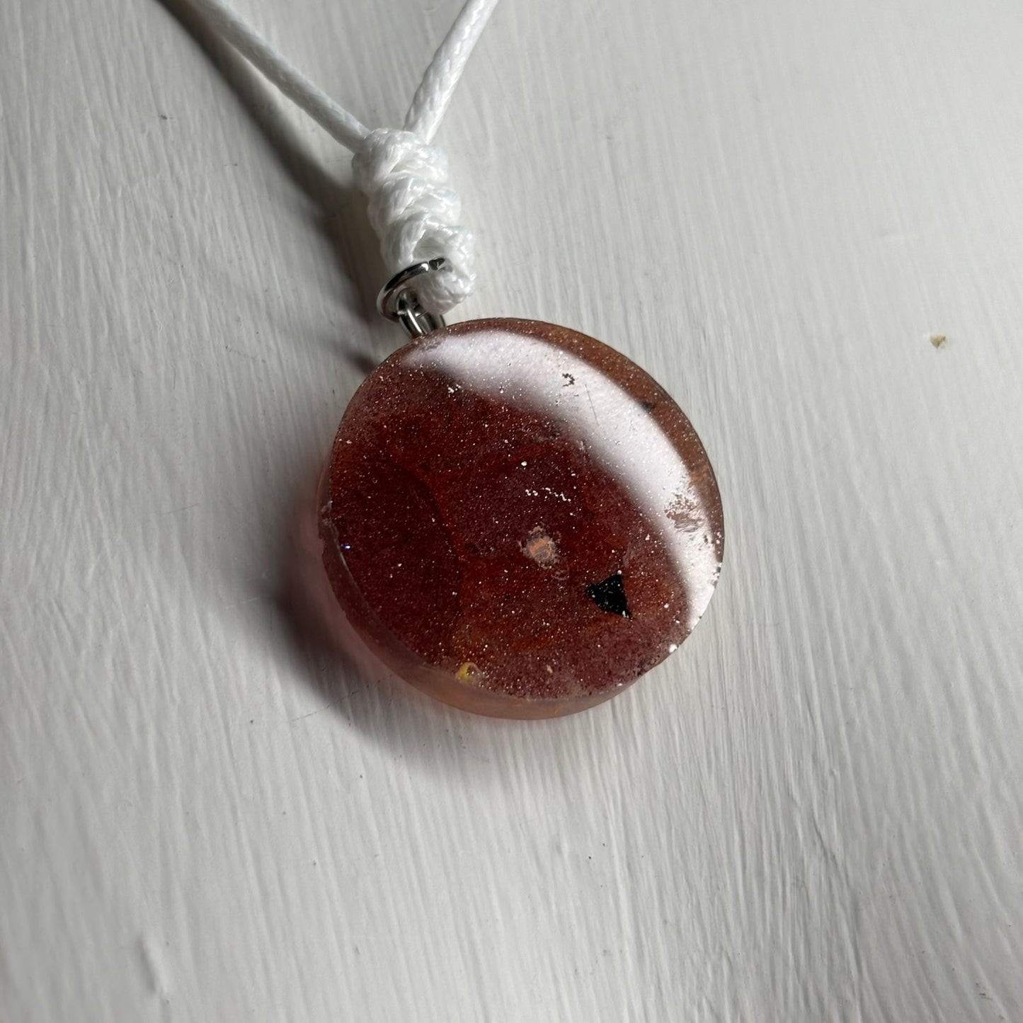 Rustic Brown Rook - Handmade Resin Chess Necklace