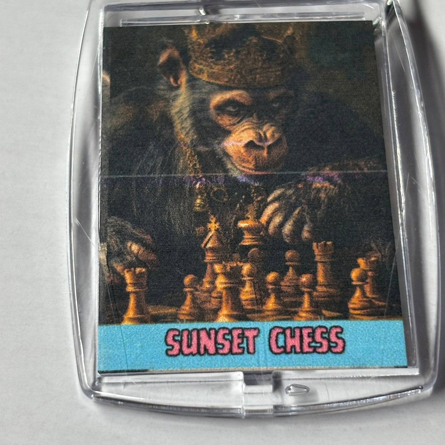 Kings Chimp - Sunset Chess Photo Keychain