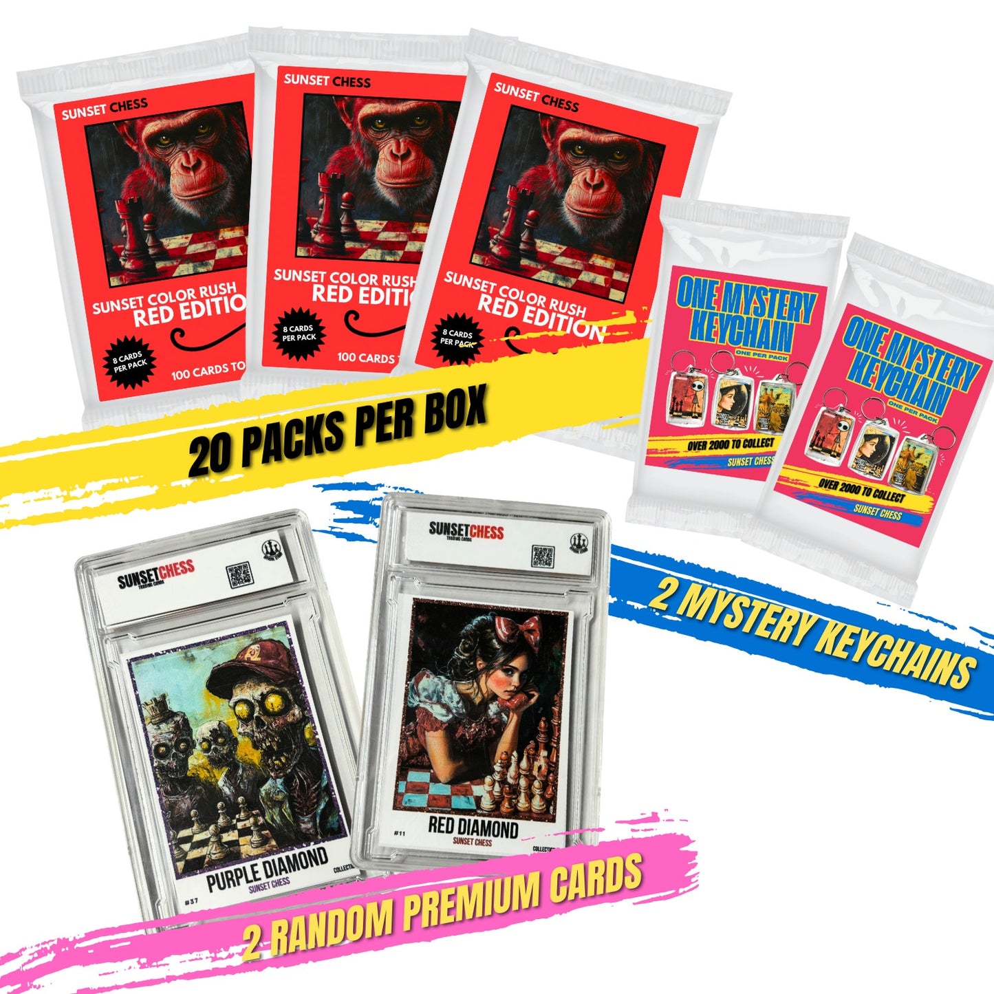 Red Color Rush - Jumbo Box Pack - Chess Trading Cards