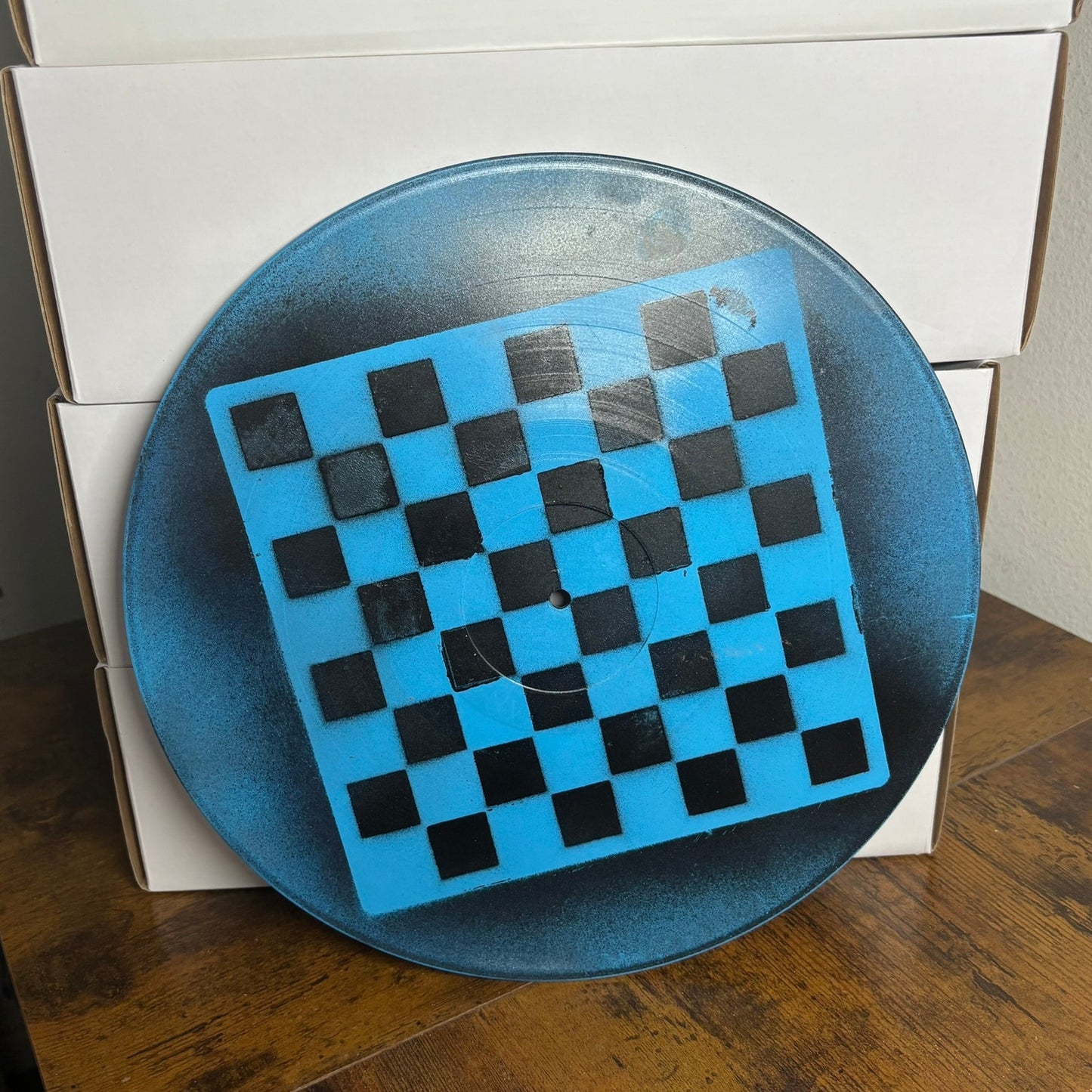Beautiful Blue - Vinyl Chess Board