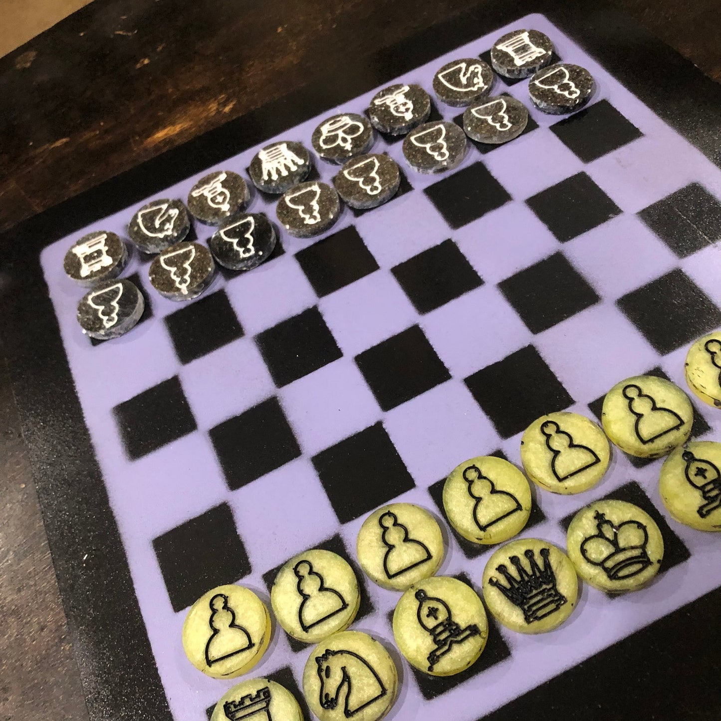 Classic Purple - Painted Chess Set