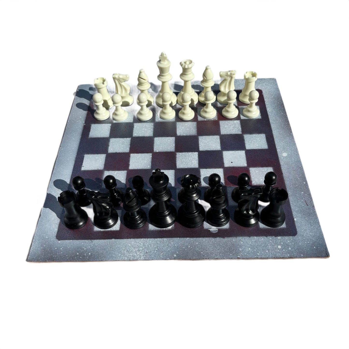 Metallic Color Swirl - Painted Chess Set